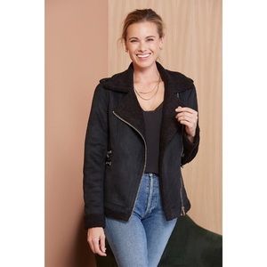 PEYTON JENSEN Bancroft Sherpa Moto Jacket